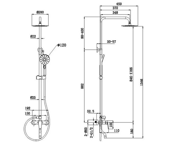 душевая система ALLEN BRAU ECLIPSE